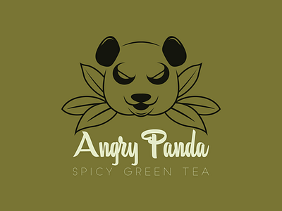 Day 3 - Angry Panda Tea adobe illustrator branding daily logo challenge flat art graphic design illustration logo mockup panda tea vector