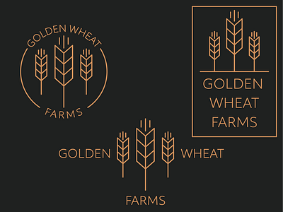 Golden Wheat Farms adobe illustrator badge branding daily logo challenge flat art flat illustrator graphicdesign illustration logo vector vector art