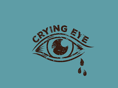 Crying Eye adobe illustrator badge branding daily logo challenge flat art flat illustrator graphicdesign illustration logo vector vector art