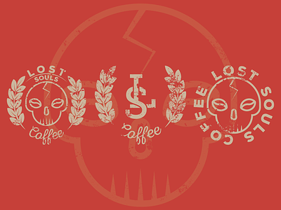 Lost Souls Coffee adobe illustrator badge branding coffee daily logo challenge flat art flat illustrator graphicdesign illustration logo skull vector vector art