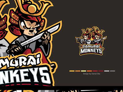 Samurai Monkeys | Esport Logo esport esport logo logo logodesign logotype mascot mascot character mascot design mascot logo