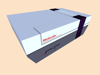 NES 3d box model c4d cinema4d limited color palette model nes nintendo