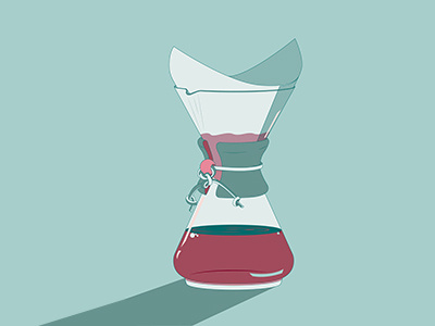 Chemex Illustration coffee digital illustration illustration limited color palette vector