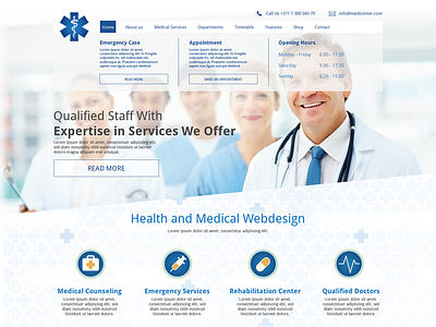 Medical Center - A Medical theme website by Julien Schmitt 💬 on Dribbble