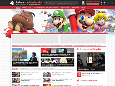 Puissance Nintendo - A Nintendo news website design fan news nintendo videogames webdesign website