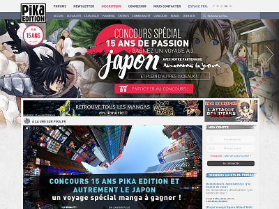 Pika Edition - A French manga editor's Website anime comics design fan japan manga news pikaedition webdesign website