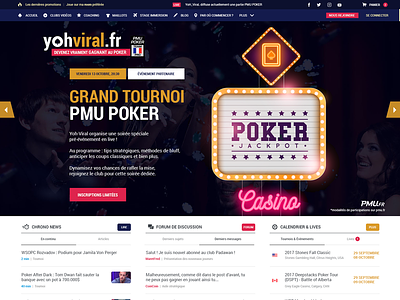 YohViral - A pro ePoker player's website design freelance design landing page showcase ui design ux design webdesign website