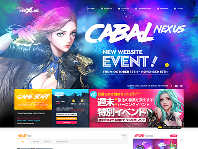 CabalNexus - A private game server's website (A) design freelance design landing page showcase ui design ux design videogames webdesign website