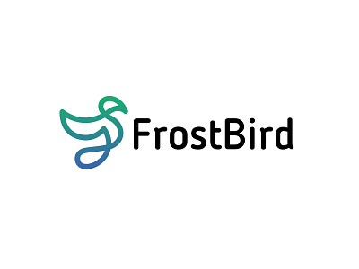 Frostbird Logo Design abstract app bird bird icon bird logo blue branding design frost green icon logo logo concept logo design mascot minimal ui ux vector