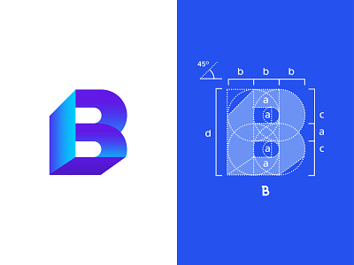 B Logo app b letter b logo branding design graphic design grid grid logo icon logo logo 3d logo alphabet logo concept logo design logotype minimal sketch ui ux vector