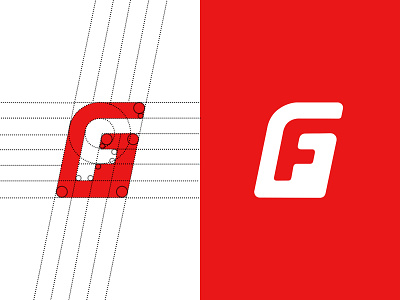GF Logo app branding design g logo gf logo graphic design icon logo logo alphabet logo app logo concept logo design logotype minimal mono line red sketch ui vector