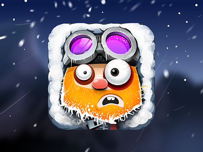 Icebag Icon beard game glasses ice icon ios night polar snow winter