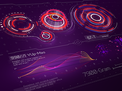 Dashboard button colors dashboard data design digital purple red shape ui ux vector