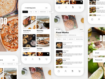 Dinner Delivered App Redesign app app design branding delivery app food app logo minimal mobile ui ux web