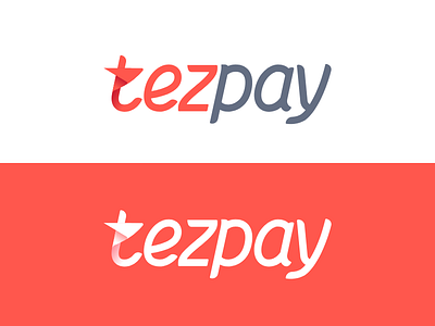 Lettering for Tezpay online payment portal azerbaijan branding logo logotype red typography