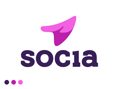 Socia Logo azerbaijan brand branding deliver design logo logotype marketing pink purple send