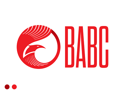 BABC Logo azerbaijan bird brand branding circle condensed eagle logo logotype monocolor narrow phoenix red round sharp