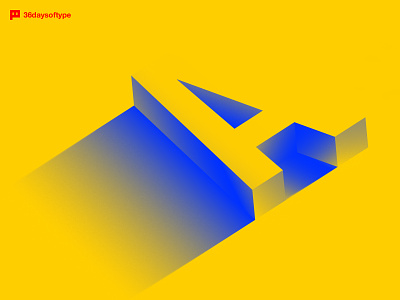 A letter for 36daysoftype 36days a 36daysoftype a blue contrast letter letter a type typeface typography yellow