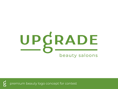 UPGRADE premium beauty logo beauty beauty logo beauty salon brand green luxury modern premium salon typeface typography