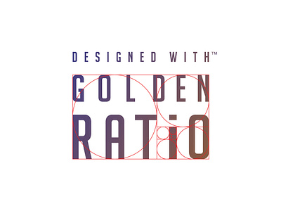 Designed With Golden Ratio branding design illustration logo vector