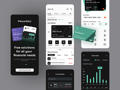 Finance app - mobile concept app banking card chart clean crypto dark design finance finance app light minimal minimalist mobile mobile design product savings stocks ui ux
