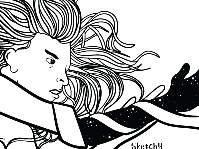 Universe concept art digital illustration dribbble girl illustration lady nude nudity sex space stars universe