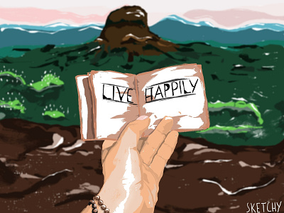Live Happily concept art digital illustration illustration