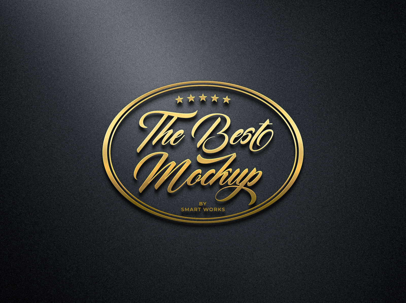3D Gold Logo Mockup on Black Wall by Smart Works on Dribbble