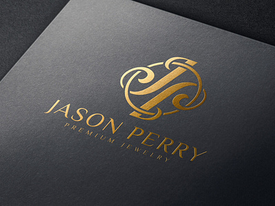 Copper Foil Stamping Logo Mockup on Black Card