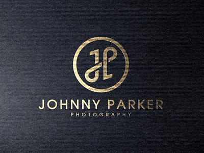 Gold foil Stamping Logo Mockup on Black Paper