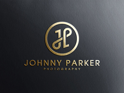 Embossed Gold Foil Stamping Logo Mockup on Black Paper