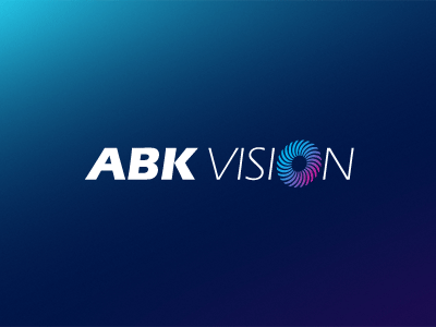 ABK Vision Logo Design branding corporate design identity lettering logo logotype script typography wordmark