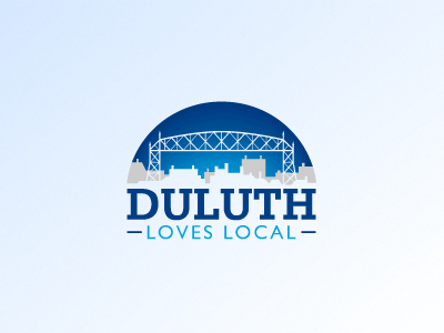 Duluth Loves Local Logo branding corporate design identity lettering logo logotype script typography wordmark