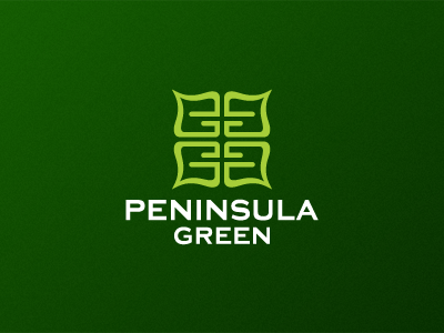 Peninsula Green Logo design branding corporate design identity lettering logo logotype script typography wordmark