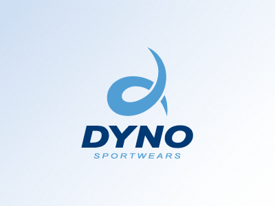 Dyno Sportwears Logo design branding corporate design identity lettering logo logotype script typography wordmark