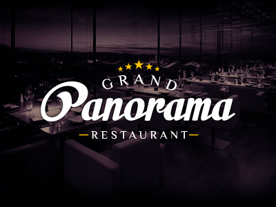 Logo Design for Grand Panorama Restaurant branding corporate design identity lettering logo logotype script typography wordmark