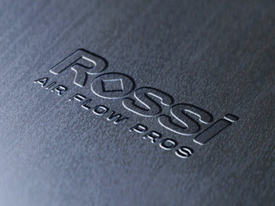 Logo Design for Rossi air flow embossed graphic designer logo graphicriver identity mock up mockup photorealistic realistic showcase