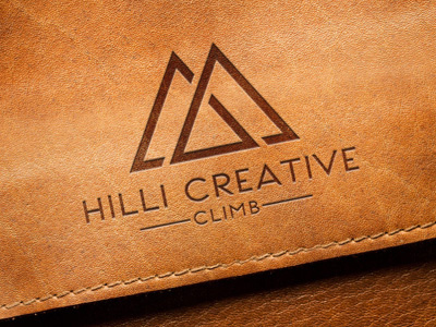 Logo Design for Hilli Creative branding engraved graphic designer graphicriver identity logo logo design logo mockup mock-up photorealistic realistic showcase