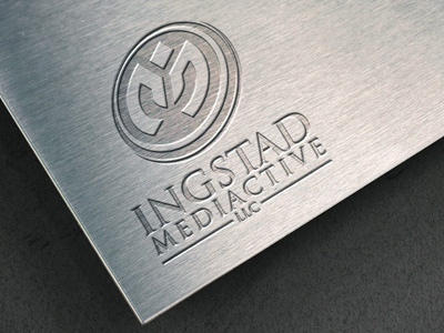 Logo for Ingstad Mediactive radio Stations branding embossed free logo mockup freepik logo mockup graphic designer graphicriver identity logo logo design logo mockup mock up photorealistic place it mockup realistic showcase