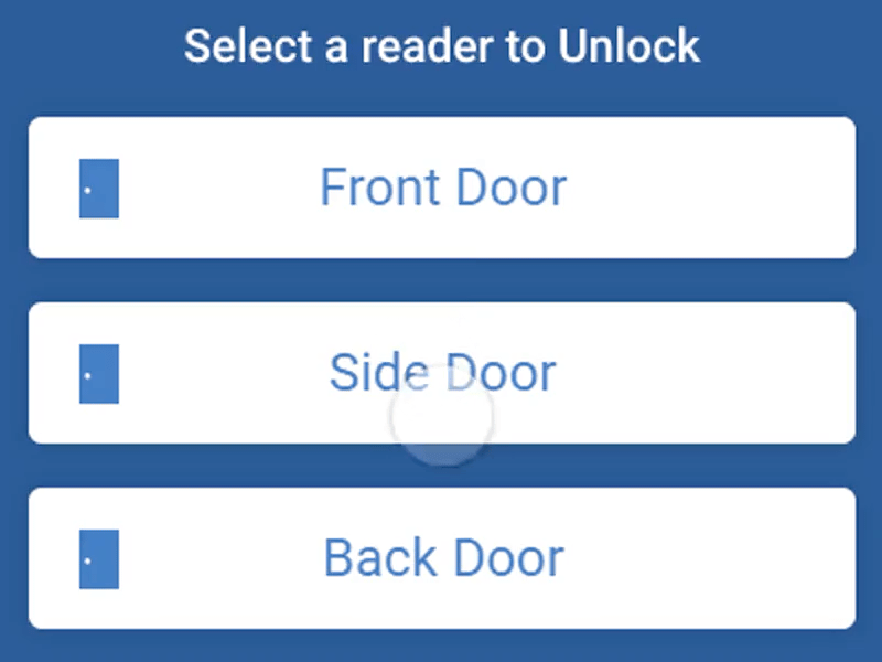 Unlock Door Reader Button Animation - Error animation button figma protopie ui