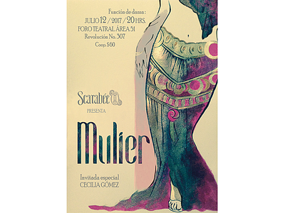 Mulier 2017 2017 cartel colors danza fusión girl gold mulier poster tribal árabe