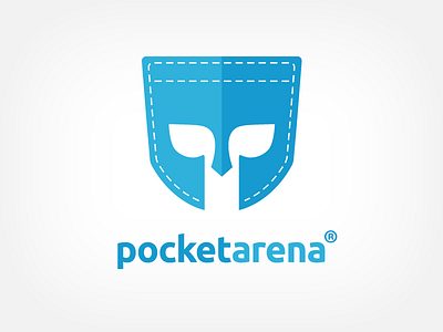 Pocket Arena arena game illustration logo mobile phone pocket two tone