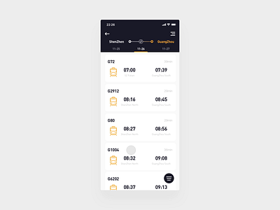 Animation of the train booking 02 animation app blue clean design flat icon identity illustration ios mobile ui ux