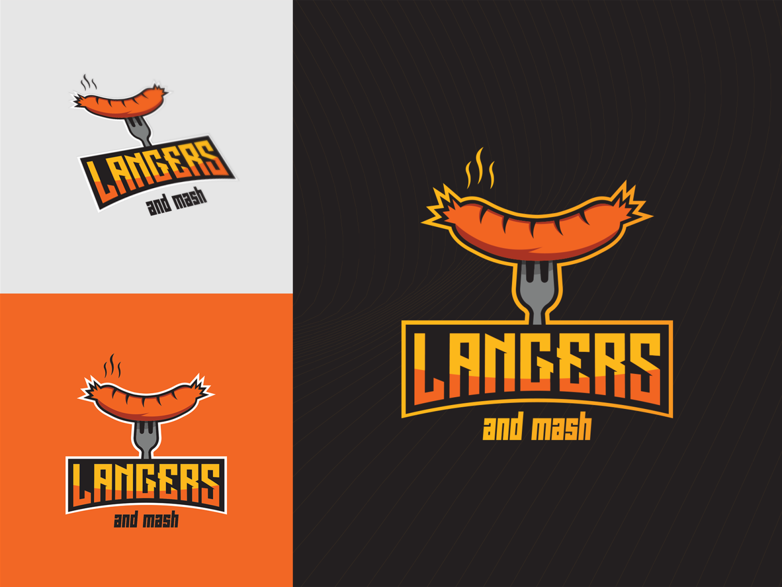 Langers and Mash Logo by A.B Creative on Dribbble