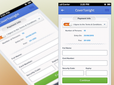 Payment Info ( Modified ) app clean credit card full shot navigation payment sleek