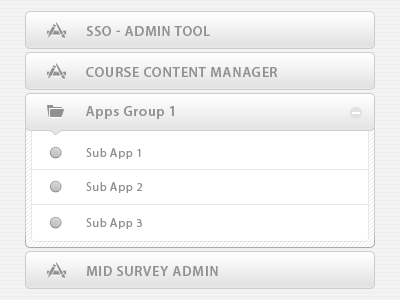 Application List applications apps clean crisp css3 group of schools list menu toggle menu ui