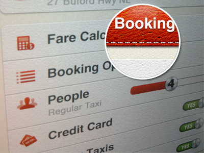 iPhone - Booking Overview app attached booking overview iphone iphone native app iphone slider leather retina display slider stitches taxi app textures yes