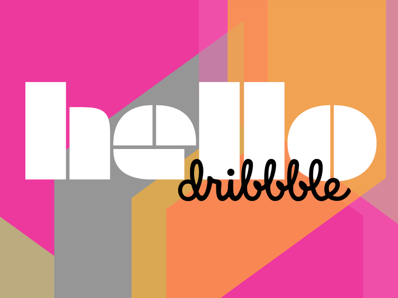 Hello Dribbble! debut first shot graphic design