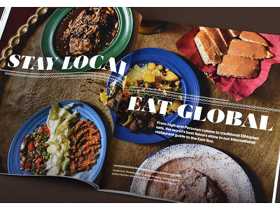 Global foods editorial layout editorial design graphic design typography
