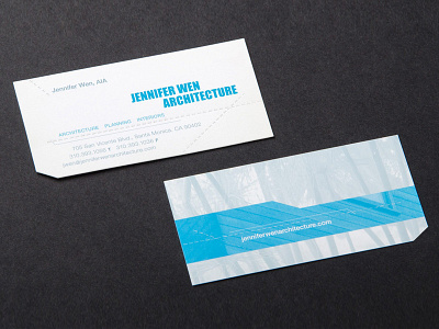 Jennifer Wen Architecture business cards